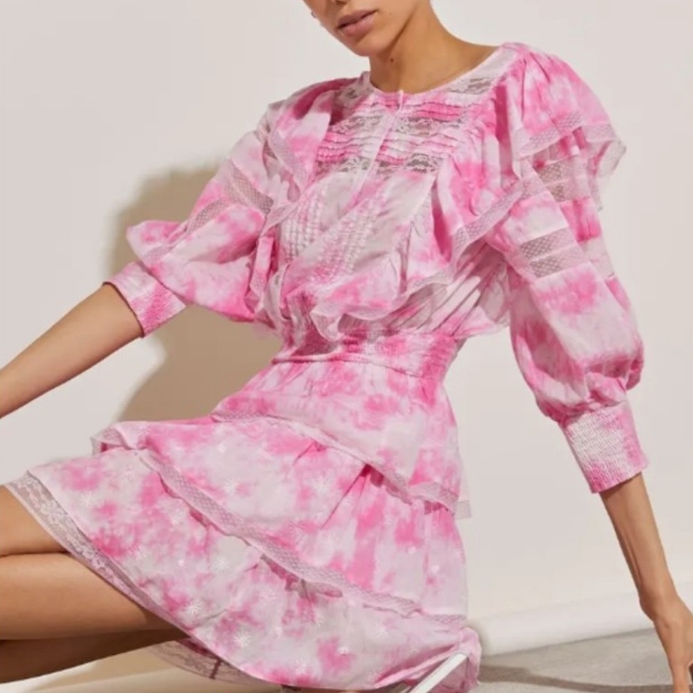 River Island Pink Tie-Dye Mini Dress